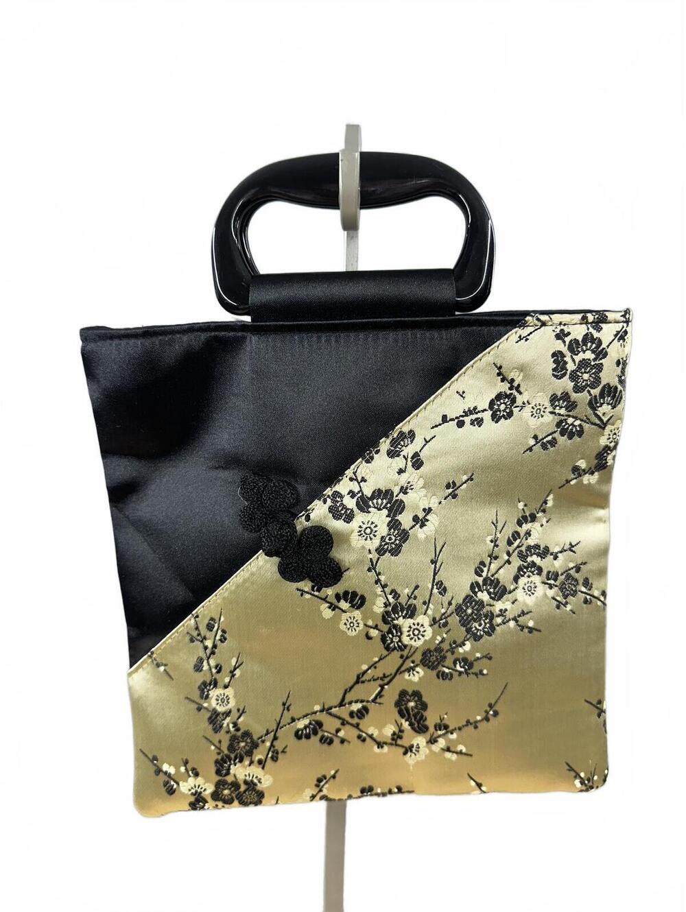 Elegant Satin Floral Handle‎ Bag